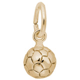Rembrandt Charms Gold Plated Sterling Silver Soccer Ball Charm Pendant