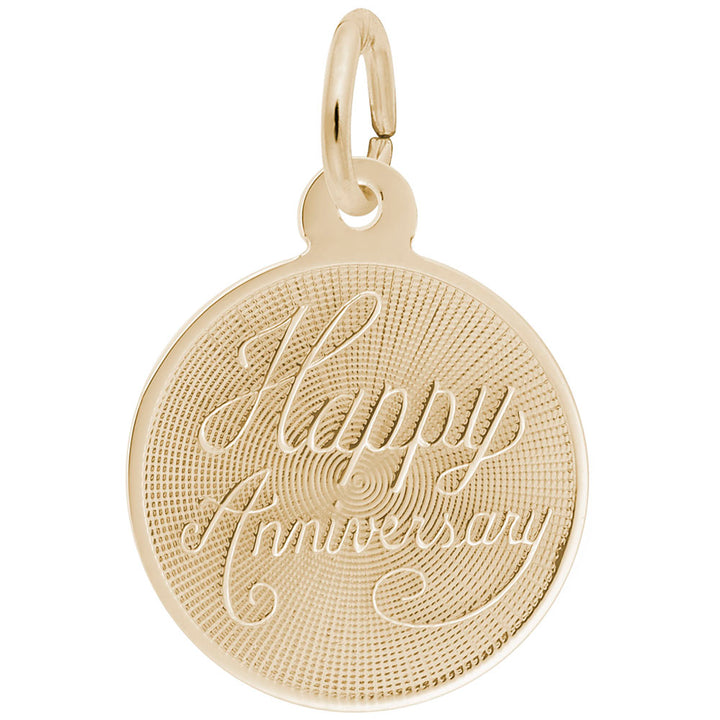 Rembrandt Charms Gold Plated Sterling Silver Anniversary Charm Pendant