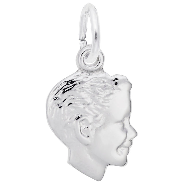 Rembrandt Charms 925 Sterling Silver Boys Head Charm Pendant