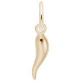 Rembrandt Charms 14K Yellow Gold Italian Horn Charm Pendant