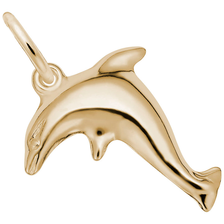 Rembrandt Charms Gold Plated Sterling Silver Dolphin Charm Pendant