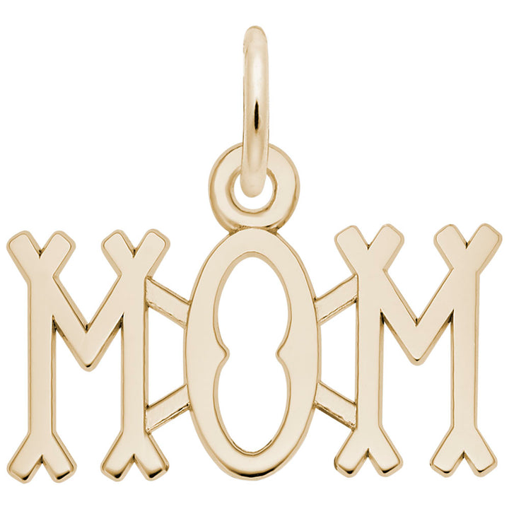 Rembrandt Charms Gold Plated Sterling Silver Mom Charm Pendant