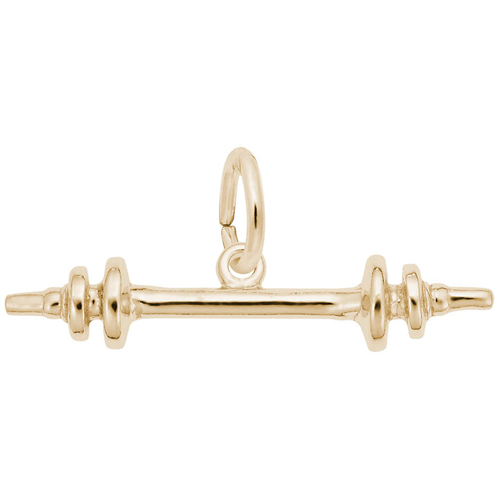 Rembrandt Charms 10K Yellow Gold Barbell Charm Pendant