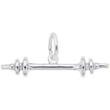 Rembrandt Charms 925 Sterling Silver Barbell Charm Pendant