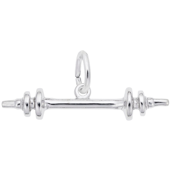 Rembrandt Charms 925 Sterling Silver Barbell Charm Pendant