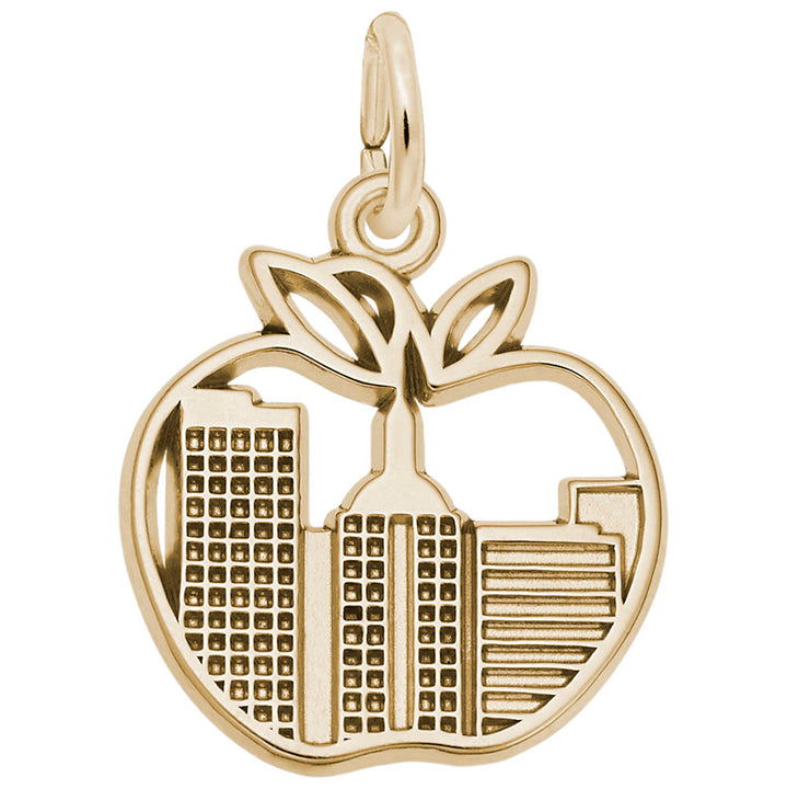 Rembrandt Charms Gold Plated Sterling Silver New York Skyline Charm Pendant