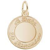 Rembrandt Charms 14K Yellow Gold A Date To Remember Charm Pendant