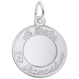 Rembrandt Charms 14K White Gold A Date To Remember Charm Pendant