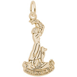 Rembrandt Charms Gold Plated Sterling Silver Savannah Waving Girl Charm Pendant