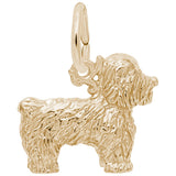 Rembrandt Charms Gold Plated Sterling Silver Bichon Frise Charm Pendant