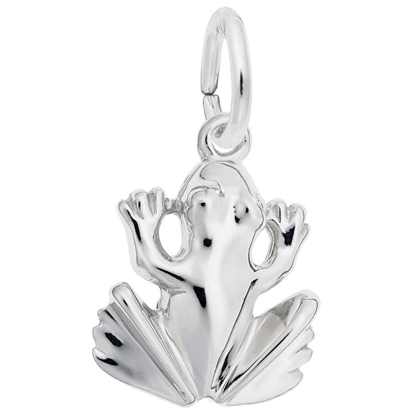 Rembrandt Charms Frog Charm Pendant Available in Gold or Sterling Silver