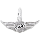 Rembrandt Charms 925 Sterling Silver Pilot'S Wings Charm Pendant