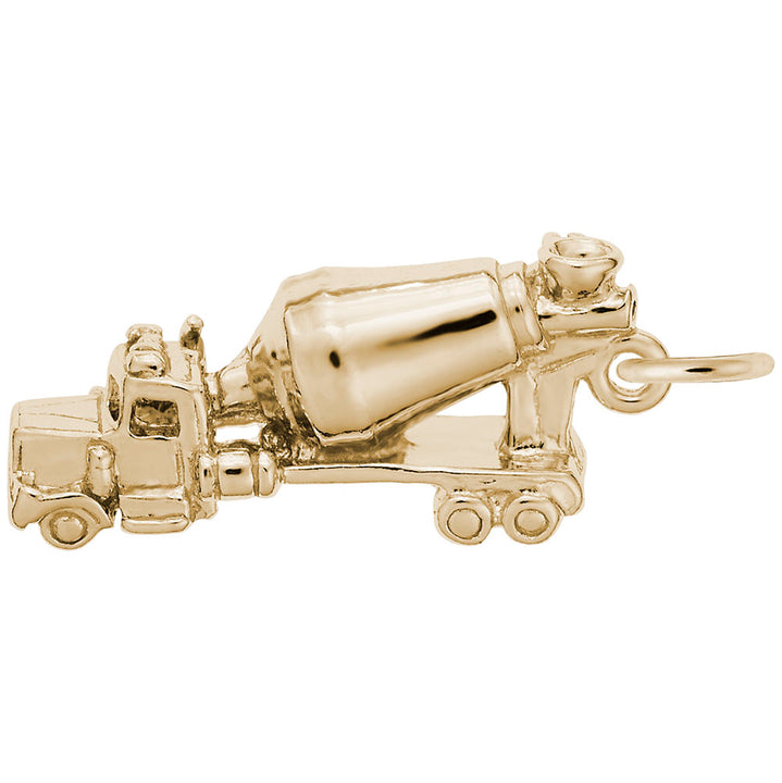 Rembrandt Charms 10K Yellow Gold Cement Truck Charm Pendant