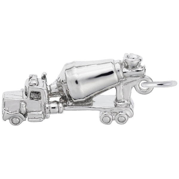 Rembrandt Charms Cement Truck Charm Pendant Available in Gold or Sterling Silver