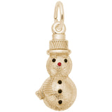 Rembrandt Charms Gold Plated Sterling Silver Snowman Charm Pendant