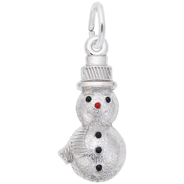 Rembrandt Charms Snowman Charm Pendant Available in Gold or Sterling Silver