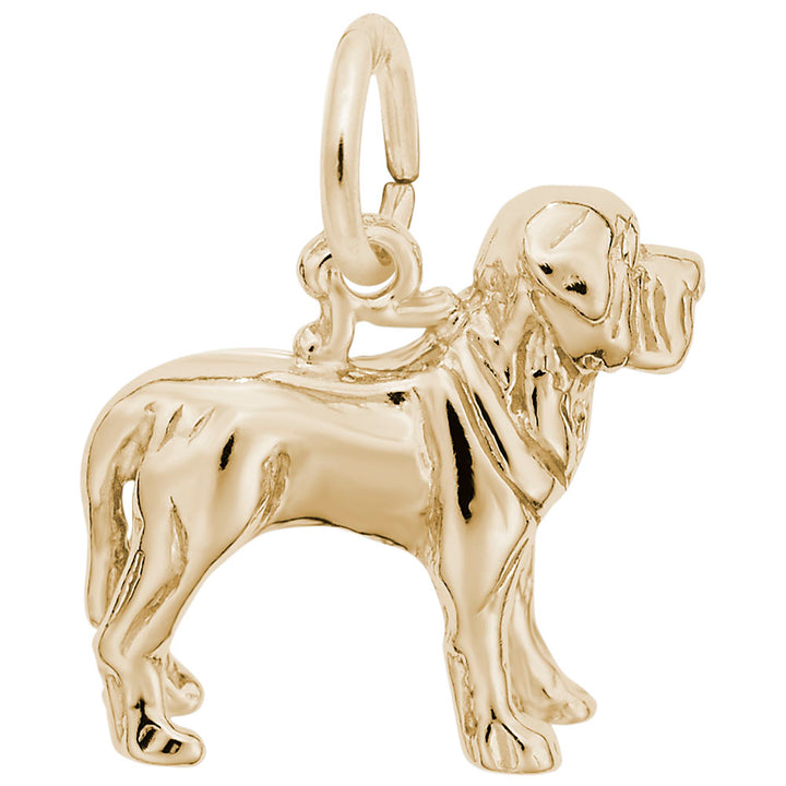 Rembrandt Charms Gold Plated Sterling Silver Mastiff Charm Pendant