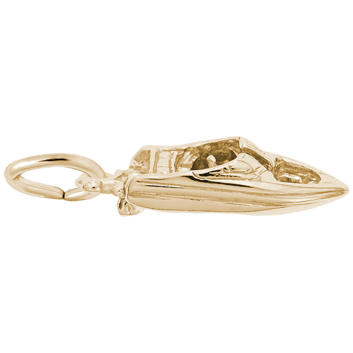 Rembrandt Charms Gold Plated Sterling Silver Speedboat Charm Pendant