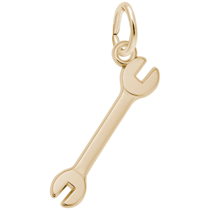 Rembrandt Charms Gold Plated Sterling Silver Wrench Charm Pendant