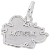 Rembrandt Charms Antigua Map W/Border Charm Pendant Available in Gold or Sterling Silver