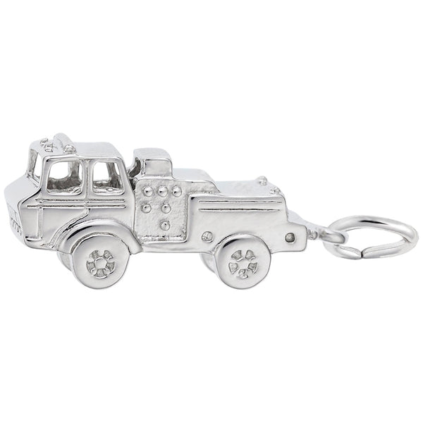 Rembrandt Charms Fire Truck Charm Pendant Available in Gold or Sterling Silver