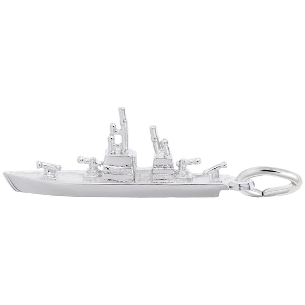 Rembrandt Charms Naval Ship Charm Pendant Available in Gold or Sterling Silver