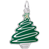 Rembrandt Charms Christmas Tree Charm Pendant Available in Gold or Sterling Silver