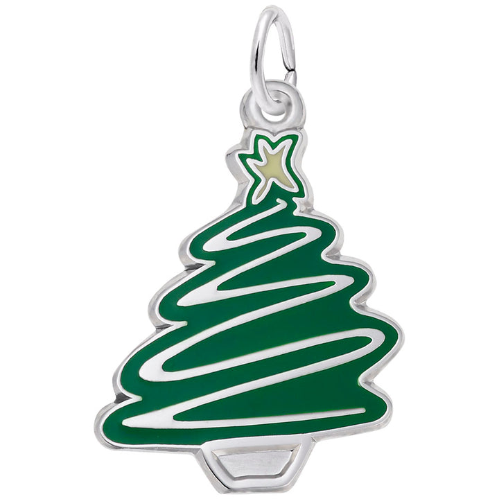 Rembrandt Charms 925 Sterling Silver Christmas Tree Charm Pendant