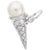 Rembrandt Charms Ice Cream Cone Charm Pendant Available in Gold or Sterling Silver
