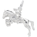Rembrandt Charms 925 Sterling Silver Horse And Rider Charm Pendant