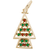 Rembrandt Charms 14K Yellow Gold Christmas Tree Charm Pendant