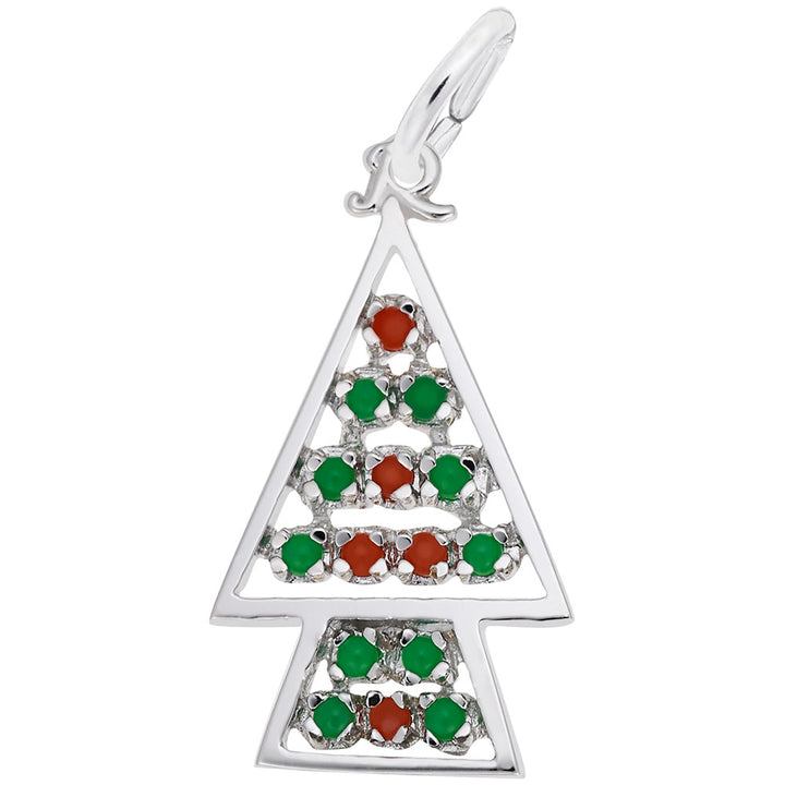 Rembrandt Charms 925 Sterling Silver Christmas Tree Charm Pendant
