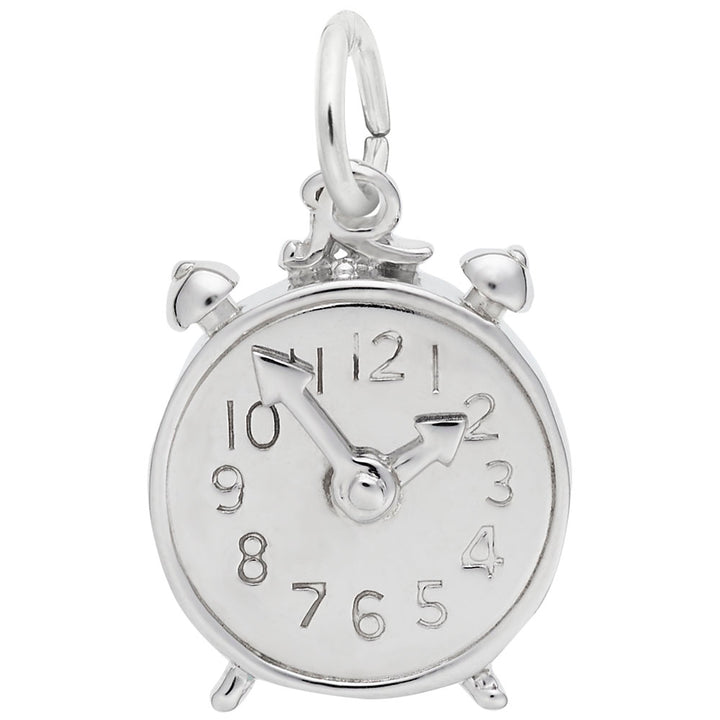 Rembrandt Charms 925 Sterling Silver Alarm Clock Charm Pendant
