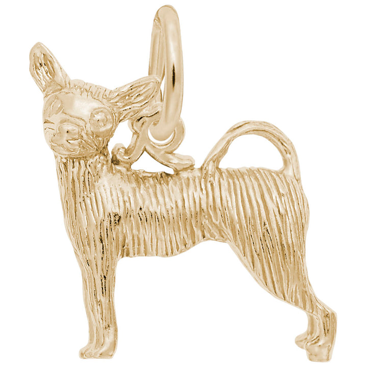 Rembrandt Charms 10K Yellow Gold Chihuahua Charm Pendant