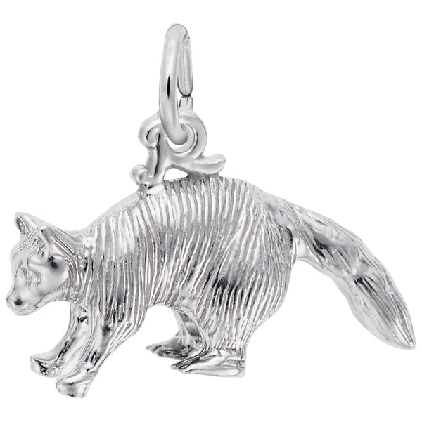 Rembrandt Charms Raccoon Charm Pendant Available in Gold or Sterling Silver