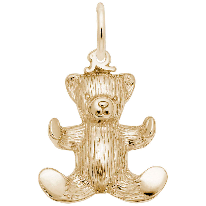 Rembrandt Charms Gold Plated Sterling Silver Teddy Bear Charm Pendant