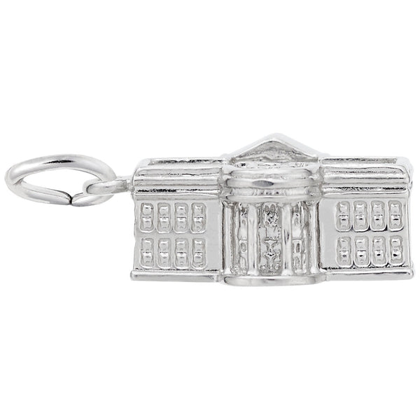 Rembrandt Charms White House Charm Pendant Available in Gold or Sterling Silver