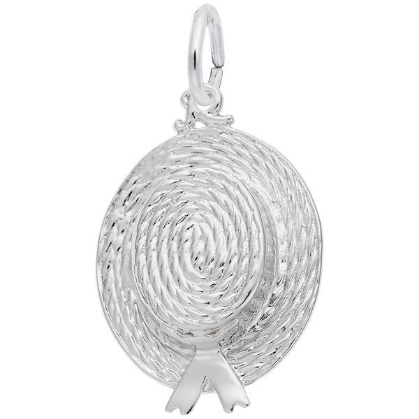Rembrandt Charms Easter Bonnet Charm Pendant Available in Gold or Sterling Silver