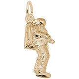 Rembrandt Charms Gold Plated Sterling Silver Astronaut Charm Pendant