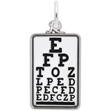 Rembrandt Charms 925 Sterling Silver Eye Chart Charm Pendant