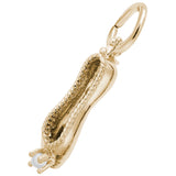 Rembrandt Charms Gold Plated Sterling Silver Ballet Slipper W/Pearl Charm Pendant