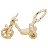 Rembrandt Charms Gold Plated Sterling Silver Tricycle Charm Pendant