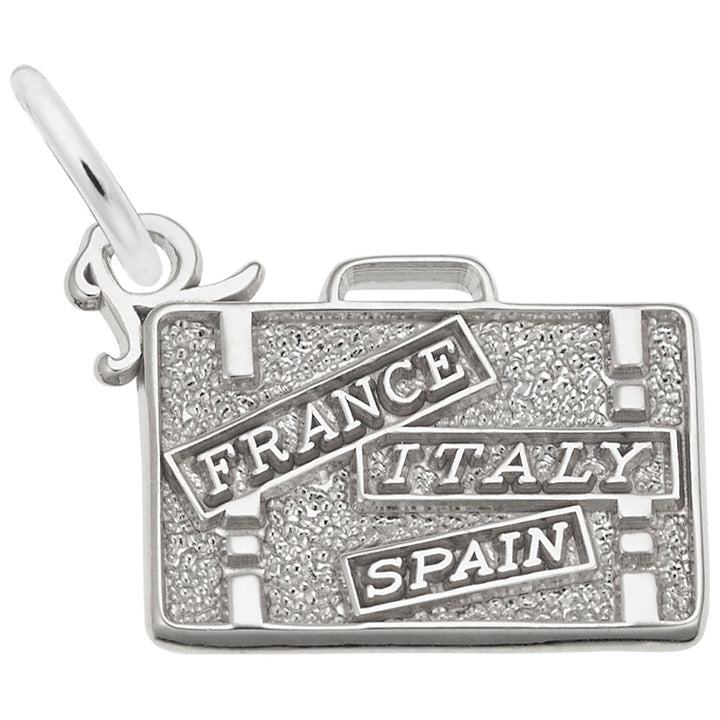 Rembrandt Charms Suitcase Charm Pendant Available in Gold or Sterling Silver