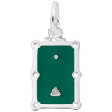 Rembrandt Charms Pool Table Charm Pendant Available in Gold or Sterling Silver