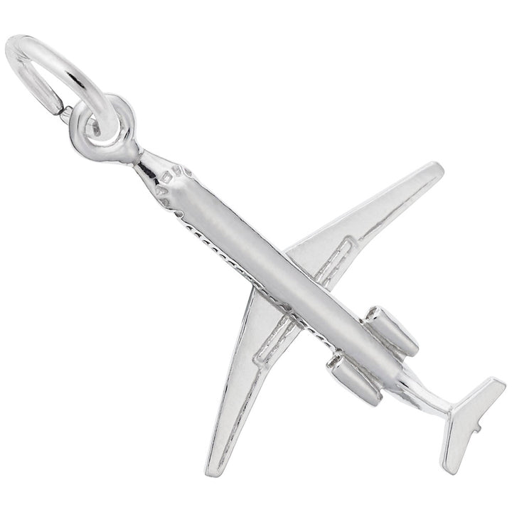 Rembrandt Charms 925 Sterling Silver Jet Charm Pendant