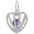 Rembrandt Charms 06 Heart Birthstone Jun Charm Pendant Available in Gold or Sterling Silver
