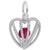 Rembrandt Charms 07 Heart Birthstone Jul Charm Pendant Available in Gold or Sterling Silver