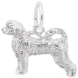 Rembrandt Charms Portuguese Water Dog Charm Pendant Available in Gold or Sterling Silver