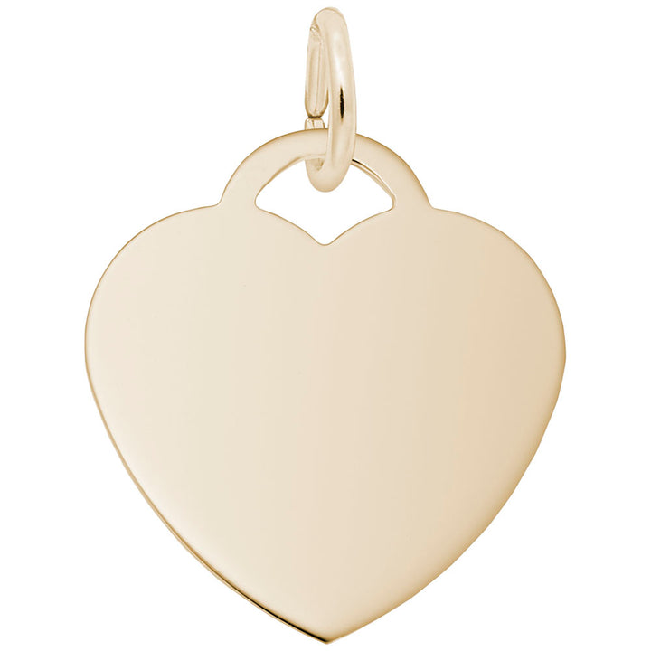 Rembrandt Charms Gold Plated Sterling Silver Medium Heart - 50 Series Charm Pendant