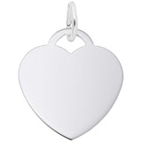 Rembrandt Charms Medium Heart - 50 Series Charm Pendant Available in Gold or Sterling Silver